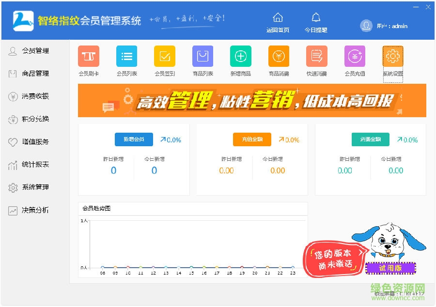 智络指纹会员管理系统免费版