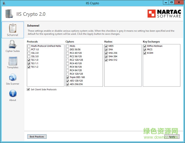 IIS Crypto iis服务器安全管理工具 IIS Crypto