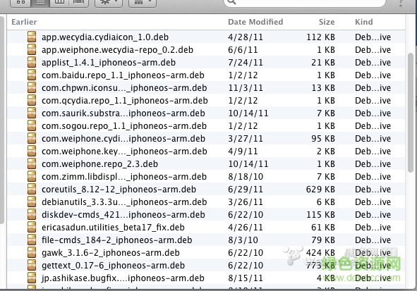 5.1.1完美越狱后 Cydia所需的所有依赖包 Cydia所需的所有依赖包