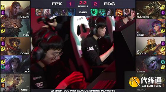 LOL-LPL：FPX顶住红色方“胜率压力”，3-2击败EDG挺进春季赛决赛